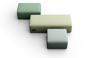 Pouf modulare per arredo open space